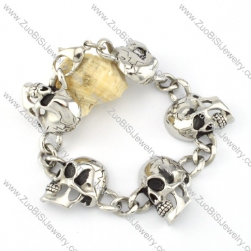 Stainless Steel Skull Bracelet -b000722