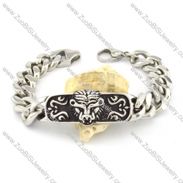 Stainless Steel Tiger Tag Bracelet -b000730