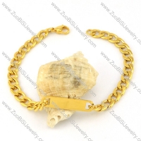 Gold Stainless Steel plate Bracelet -b000837