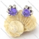 Clear Purple Facted Zircon Claw Earring -e000403