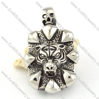 Stainless Steel Tiger Skull Pendant -p000614