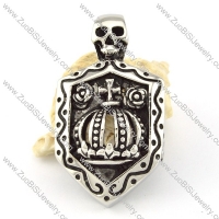 Stainless Steel Crown Skull Pendant -p000616