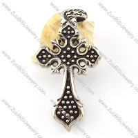 Rock Stainless Steel Cross Pendant -p000628