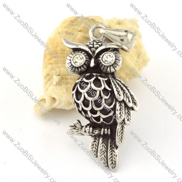 Stainless Steel Owl Pendant -p000634