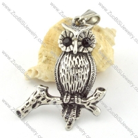 Stainless Steel Owl Pendant -p000648