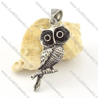 Stainless Steel night owl Pendant -p000662