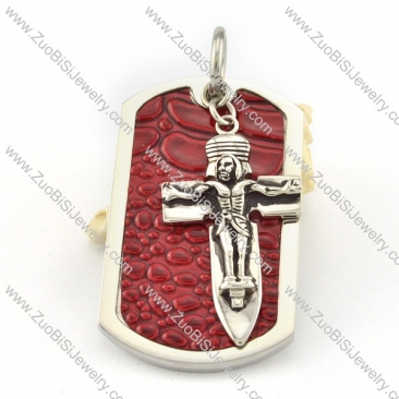 Stainless Steel Casting Tag with Cross Pendant -p000708