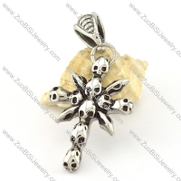 Stainless Steel Multi Skull Pendant -p000716