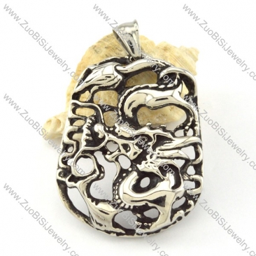 Stainless Steel Casting Dragon Pendant -p000839