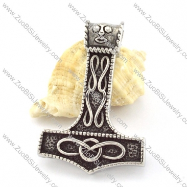 Vintage Stainless Steel Hammer of Thor Pendant -p000852
