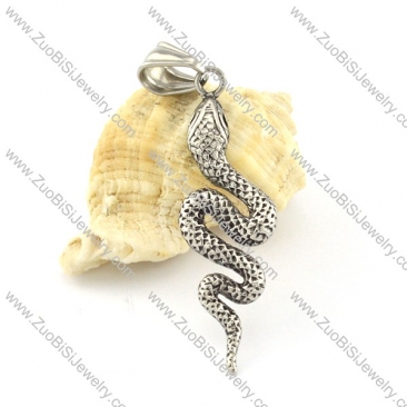 Stainless Steel rattlesnake Pendant -p000856