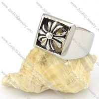 Stainless Steel Cross Ring -r000555