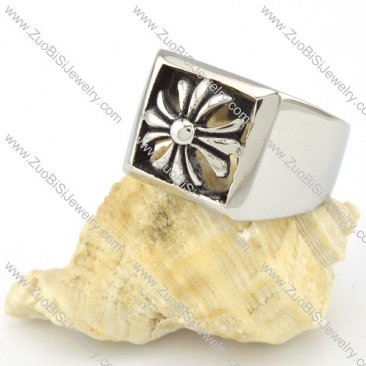 Stainless Steel Cross Ring -r000555