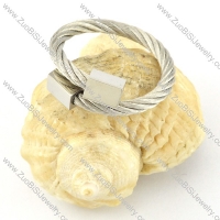 Stainless Steel Rope Ring -r000561