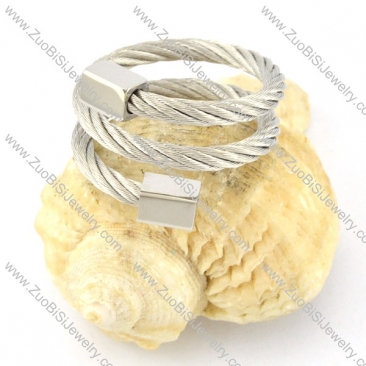 Stainless Steel Rope Ring -r000563