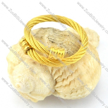 Stainless Steel Rope Ring -r000568