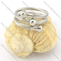 Stainless Steel Rope Ring -r000571