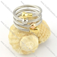 Stainless Steel Rope Ring -r000578