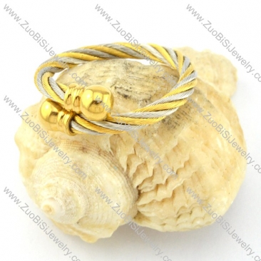 Stainless Steel Rope Ring -r000586