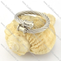 Stainless Steel Rope Ring -r000590