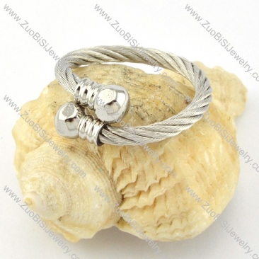 Stainless Steel Rope Ring -r000591