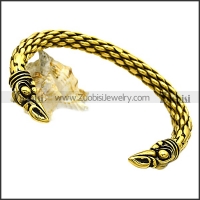 Gold Plating Stainless Steel Raven Bangle b009757