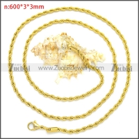 Stainless Steel Chain Neckalce n003086GW3