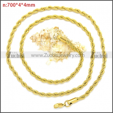 Stainless Steel Chain Neckalce n003097GW4