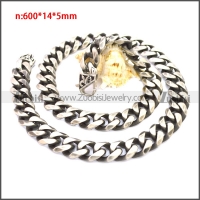 Stainless Steel Chain Neckalce n003137SHW14