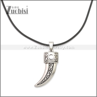 Rubber Necklace W Stainless Steel Clasp n003175HS1