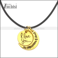 Rubber Necklace W Stainless Steel Clasp n003193HG