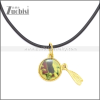 Rubber Necklace W Stainless Steel Clasp n003195HG