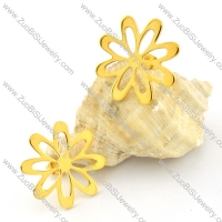 high quality 316L Steel flower Cutting Earrings for Women - e000357