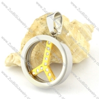 good-looking noncorrosive steel peace sign Pendants in gold and silver tones -p000493