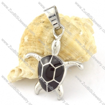 beautiful Black Epoxy Steel tortoise Pendants - p000523