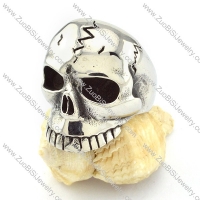 enjoyable 316L Stainless Steel Broken Skull Ring with punk style for Motorcycle bikers - r000512