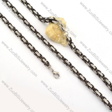 functional Stainless Steel Stamping Necklace with Bracele Set - s000237