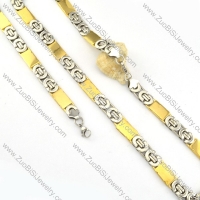 beauteous nonrust steel Stamping Necklace with Bracele Set - s000248