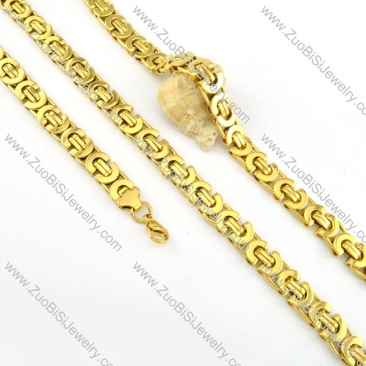top quality nonrust steel Stamping Necklace with Bracele Set - s000250