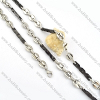 beautiful Stainless Steel Stamping Necklace with Bracele Set - s000257