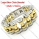 0.70 inch Width Heavy Gold Polishing Motorcycle Bike Chain Bracelet -b000628-1