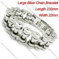 0.88 inch Heavy Stainless Steel Biker Chain Links Bracelet for mens -b000626-1