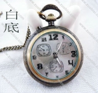 Vintage Lighting Pocket Watch with White Face - PW000012-W