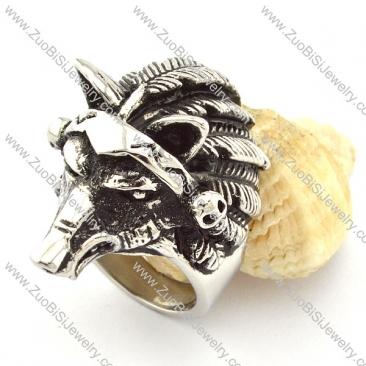 Fierce Wild Boar Ring in Stainless Steel with long nose -r000702
