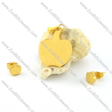 Gold Plating Jewelry Sets of Fruit shaped Pendant and Earring -s000461