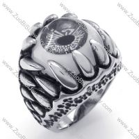 Unique Black Eye Ball Ring in 316L Stainless Steel -JR350186