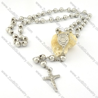 8mm wide rosary necklace with Jusus cross pendant -n000274