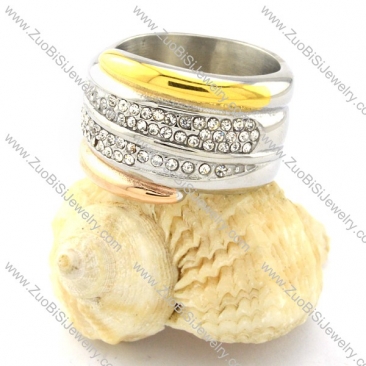 hot welcome Steel Plating Ring for Ladies -r000768