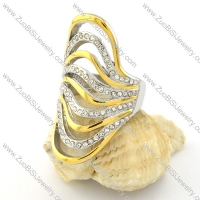 good quality 316L Stainless Steel Stone Rings -r000821