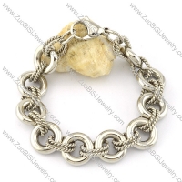 pleasant Steel Stainless Steel Bracelet with Stamping Craft -b001200